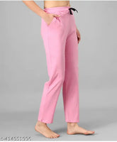 Trendy cotton blend women's track pant pyjama, premium quality calf-length lounge wear in multiple sizes (M, L, XL), India